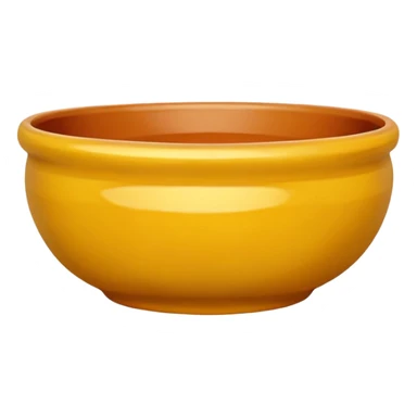 Clay Pottery Bowl yellow  sticker