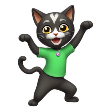 boogie dancing cat sticker