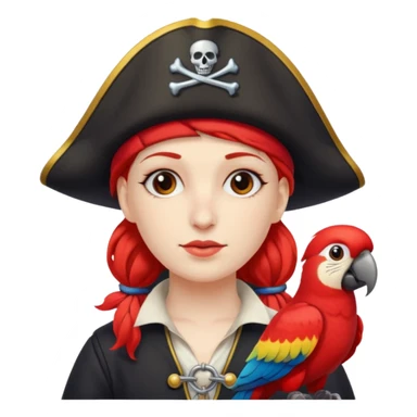 Stranger things pirate and parrot sticker