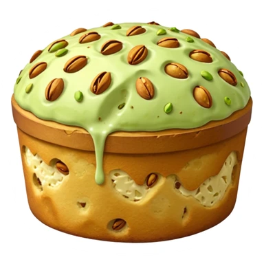pistacchio panettone con glassa al pistacchio  sticker