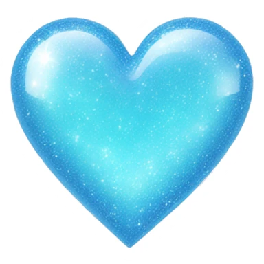 Sparkling pastel blue heart sticker