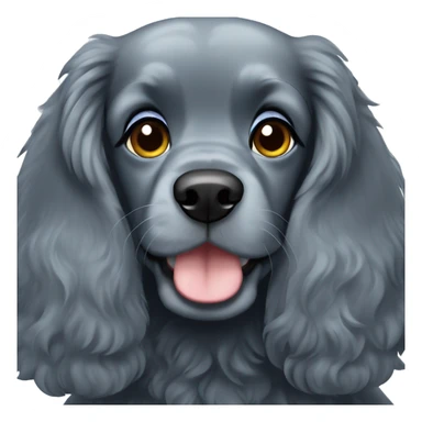 A blue roan cocker spaniel sticker