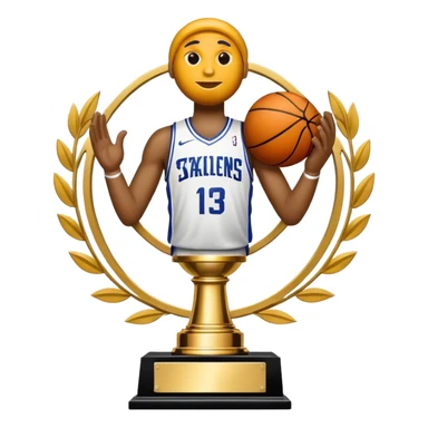 nba in season tournament trophy sticker