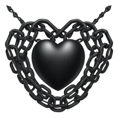 Black heart with chains wrapped around it  sticker