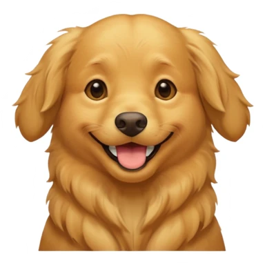 I want an emoji of a goldenretriever who is very happy sticker