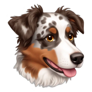 red brown merle australian shepherd sticker