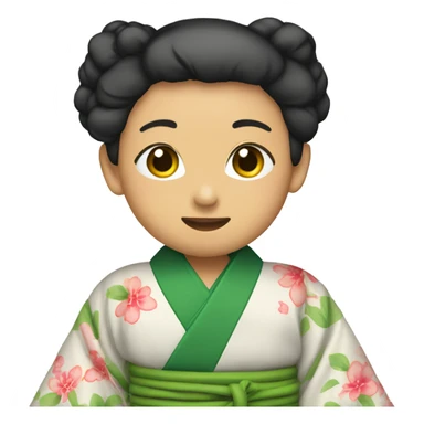 Kimono with green belt sticker