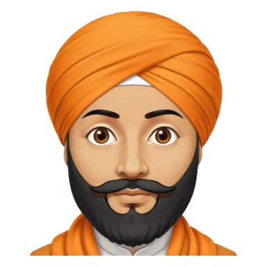 jagmeet singh with tall orange turban sticker