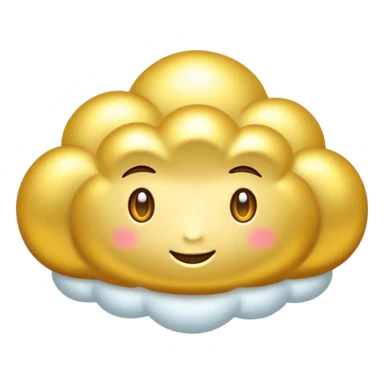 Quiero una nube dorada estilo oriental sticker