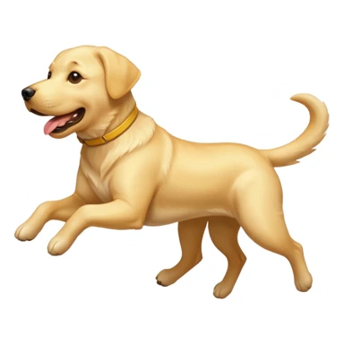 Yellow lab jumping sticker
