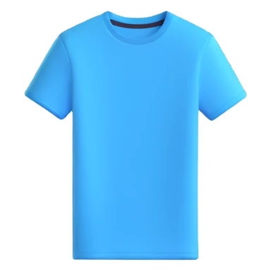 short sleeve tee shirt, light blue, plain sticker