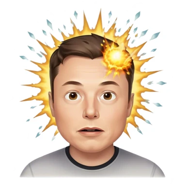 Elon Musk with an exploding mind sticker