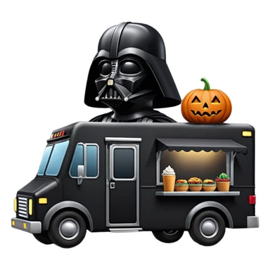 Realistic Darth Vader’s haunted dream house built food truck  sticker