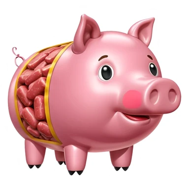 spam meat jeff koons style inflatable pig balloon sticker