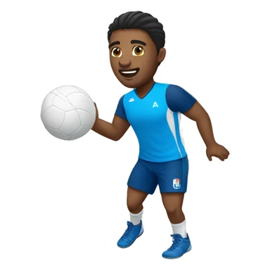 A handball player sticker