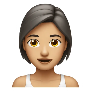 Chica haciendo una cara de “nada que ver🤌🏻🤌🏻” sticker