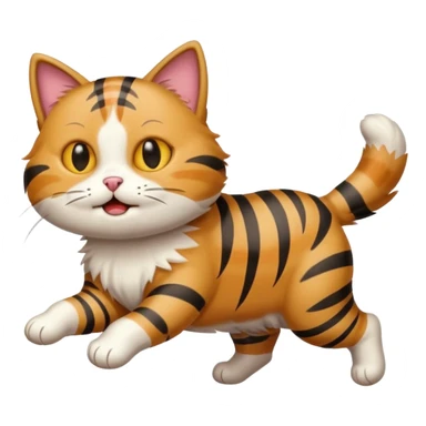 Cat Running Away from Dog sticker