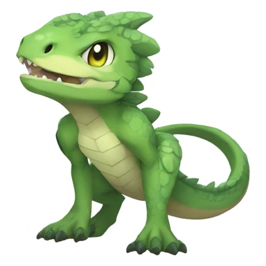Anthro Sona Fakemon Reptile Full Body sticker