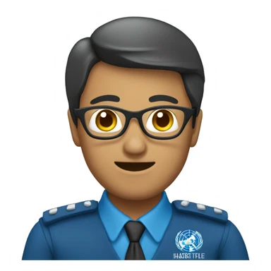 Hazme un emoji de un lazo azul sticker