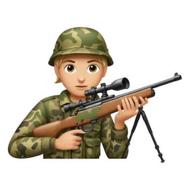 deer hunting. bolt action rifle with a scope mounted to the top of the gun barrel  sticker