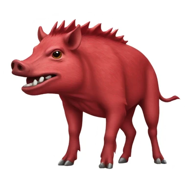 Red razorback  sticker