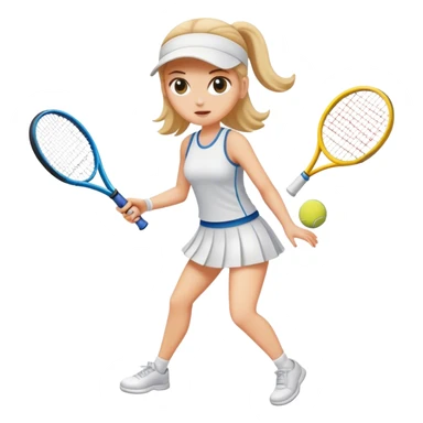Tennis white girl sticker