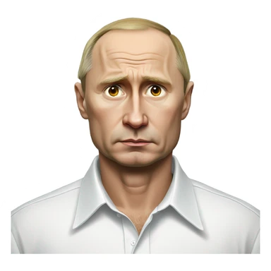 sad putin photorealistic serious sticker