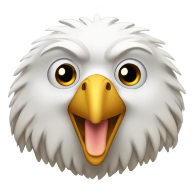 Big fat goofy eagle with tongue out sticker
