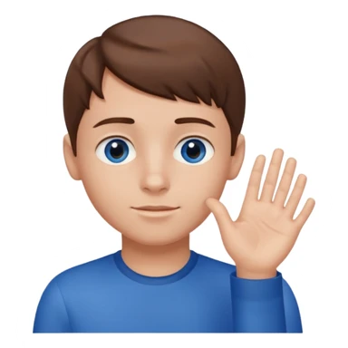 Hii hand + face boy sticker