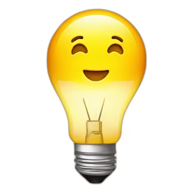 toast smiley with a lightbulb above head sticker