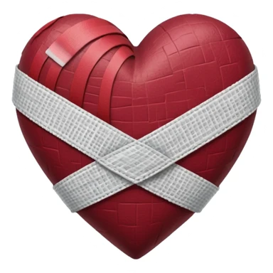 Heart bandaged burgendy sticker