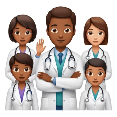 A doctor conducting wellness session with employees  sticker