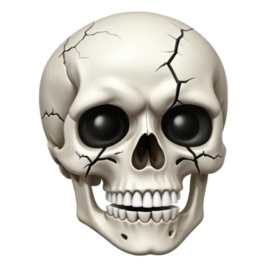 Skull in eternal anguish and pain  sticker