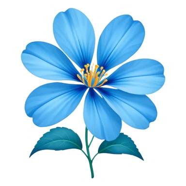 Flor del pensamiento celeste sticker