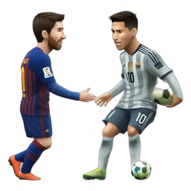 Messi assisting ronaldo for a goal sticker