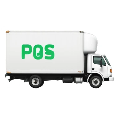 Boxtruck with letters "PGS” on the side sticker