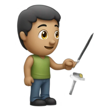 Man writing on a marker board sticker