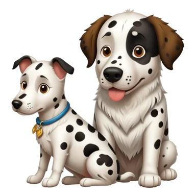Dalmatian with a Belgium shepherd  sticker