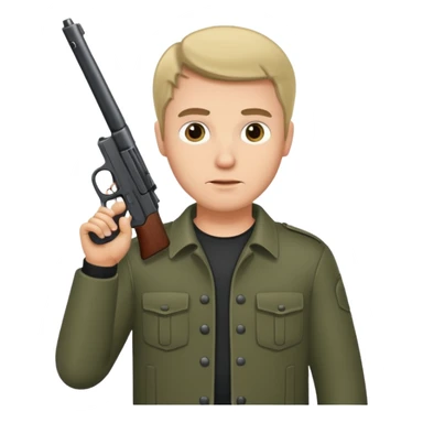 i dude holding a gun sticker