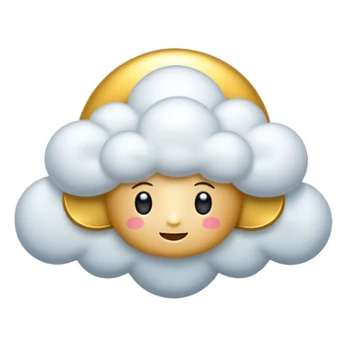 Quiero una nube dorada estilo oriental sticker