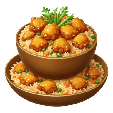 Orange chicken and fried rice sticker
