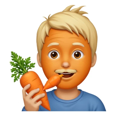 Grugu qui mange une carotte sticker