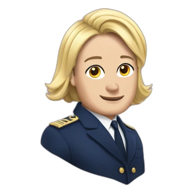 Macron embrasse marine le Pen sticker