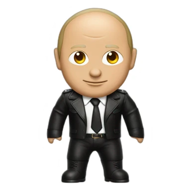 Vladimir Putin in leather suit sticker