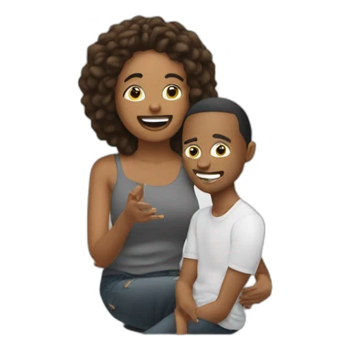 discussion between music artist and fan on social media sticker