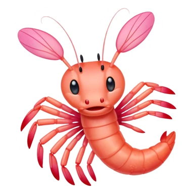 A pleading shrimp sticker