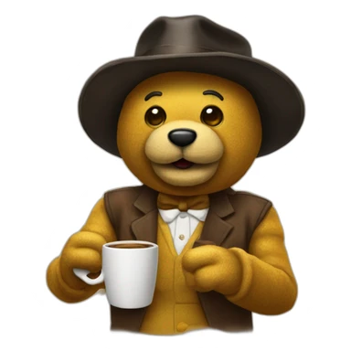 Golden-freddy-boi-un-caffée sticker