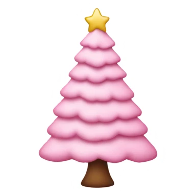 Make a baby pink Christmas tree sticker