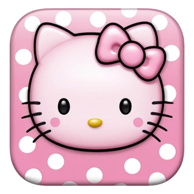 Hello kitty en puntitos para pegar y copiar sticker