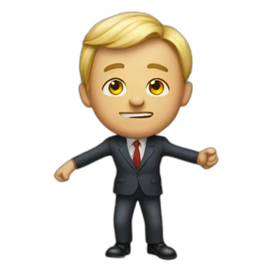 Political tightrope sticker